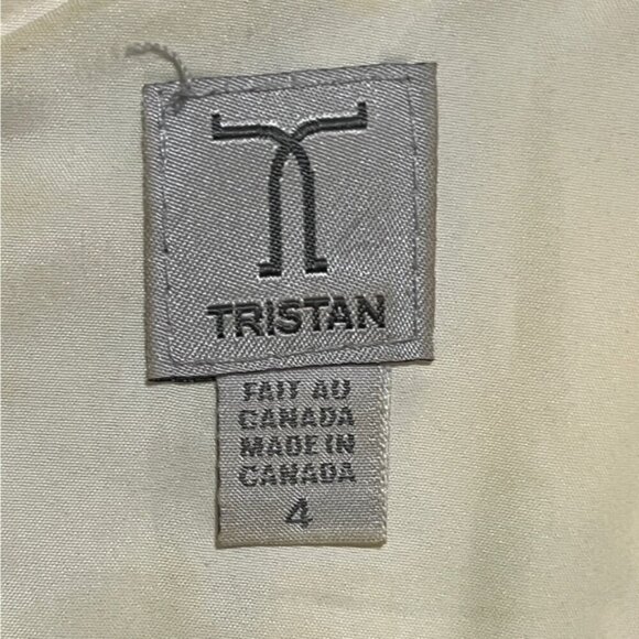 Tristan Made in Canada Floral Sleeveless Dress with Belt - Size 4 - Picture 7 of 10